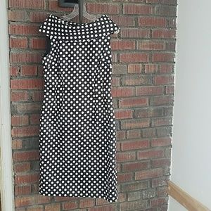 Black and  White  Polka Dot Dress